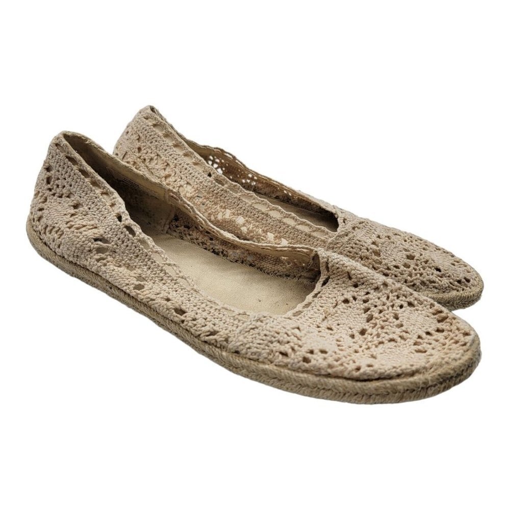 Size 9 Women Bluefin Maddie Crochet  Slip On  Shoes Flats